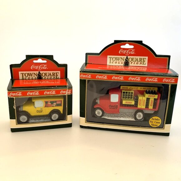 Coca-Cola Town Square Accessories 2 Vehicles 7920 7930 Vintage Collection 1990s - Picture 1 of 12